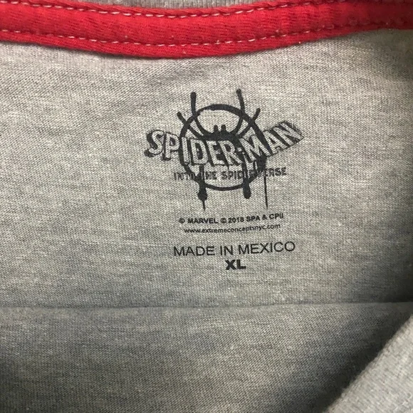 MARVEL SPIDER-MAN Gray TShirt Boys Size XL - Picture 3 of 5